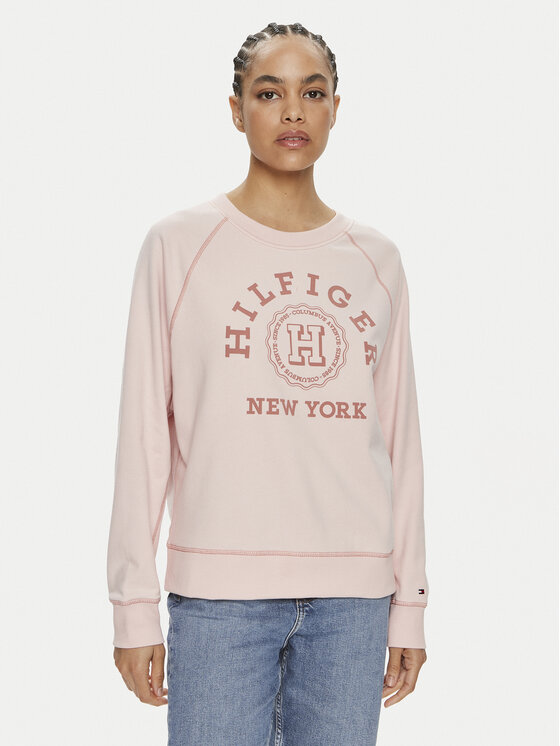 Tommy Hilfiger Bluza Varsity WW0WW41239 Różowy Regular Fit