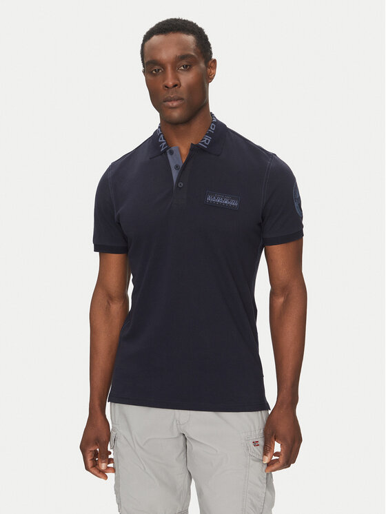 Napapijri Polo E-Amundsen NP0A4IN9 Granatowy Regular Fit