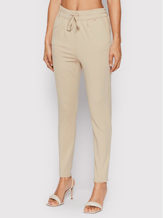 ONLY Spodnie materiałowe Poptrash 15115847 Beżowy Slim Fit