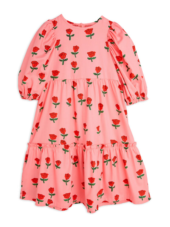 MINI RODINI Sukienka codzienna Roses 2515010528 Różowy Regular Fit