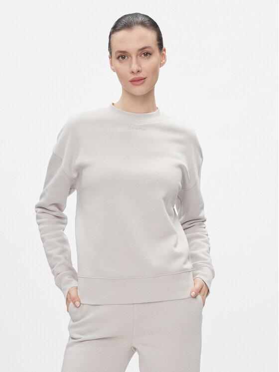 Calvin Klein Bluza Metallic Micro Logo Sweatshirt K20K206961 Beżowy Regular Fit