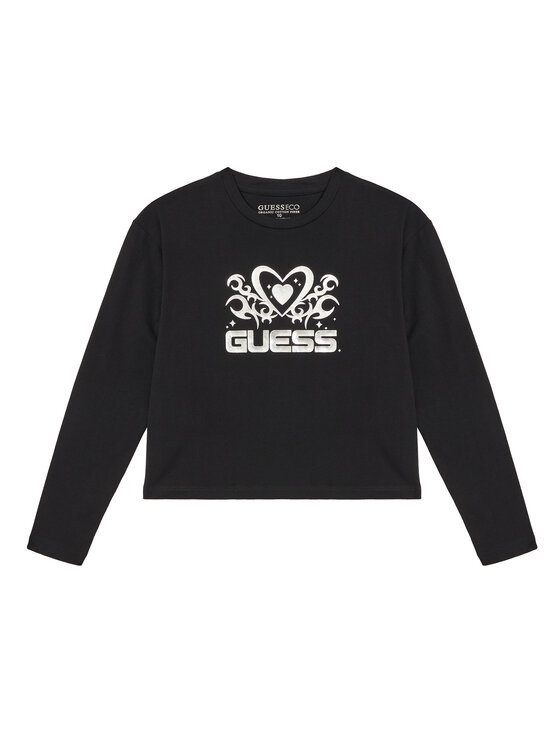 Guess Bluzka J5YI03 K6YW4 Czarny Regular Fit