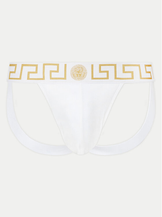 Versace Slipy Jock Strap AUU01017 1A10011 Biały