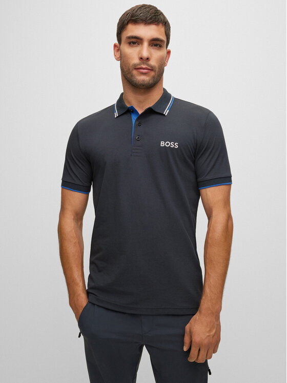 Boss Polo Paddy Pro 50469102 Granatowy Regular Fit