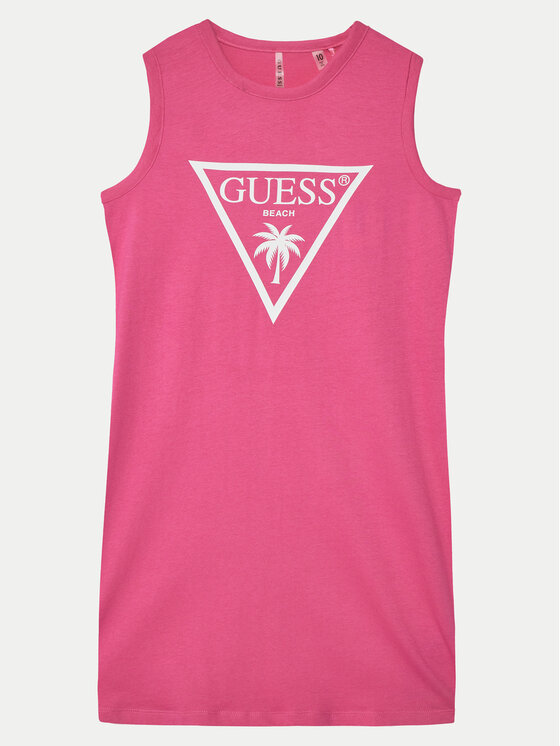 Guess Sukienka codzienna J4GK35JA914 Różowy Regular Fit