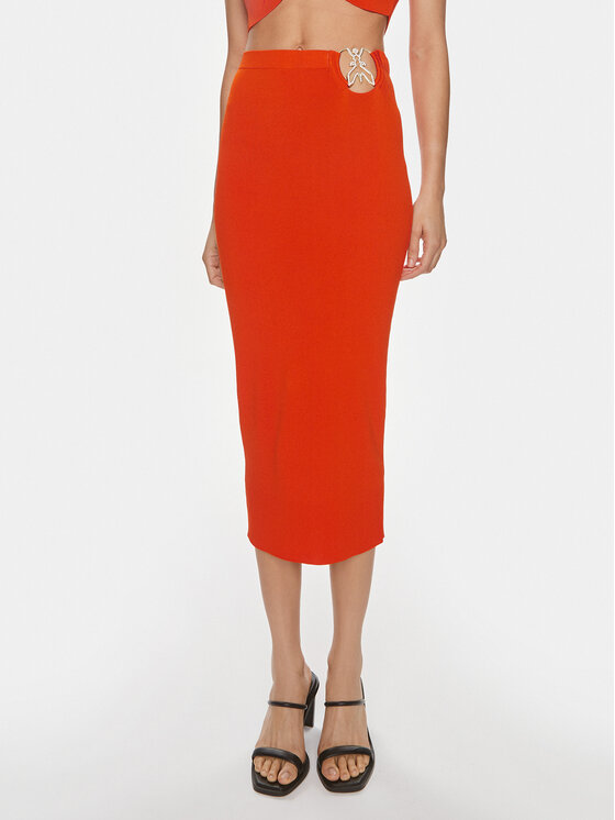 Patrizia Pepe Spódnica ołówkowa 2G0974/K021-R825 Pomarańczowy Slim Fit