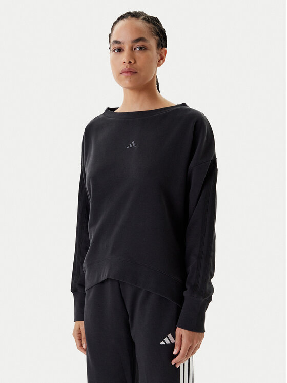 adidas Bluza Seasonal Essentials 3-Stripes JM1900 Czarny Regular Fit