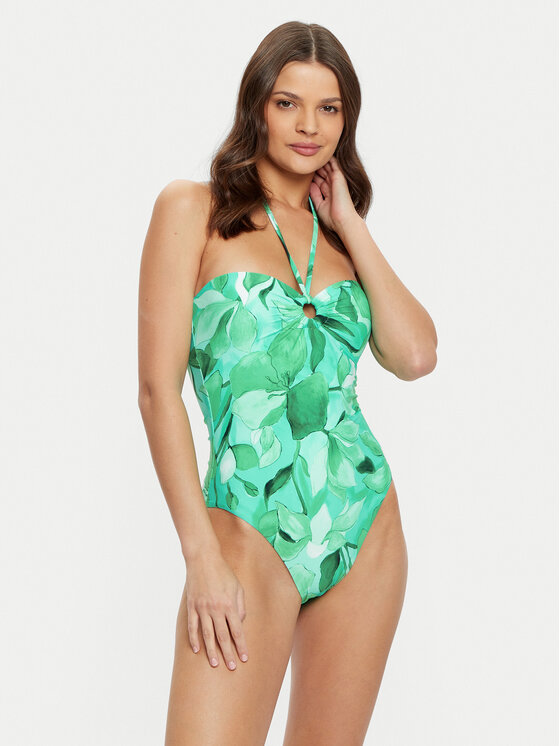 Seafolly Strój kąpielowy Secret Garden 11124-220 Zielony