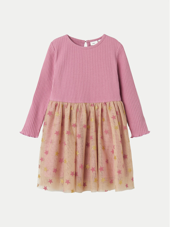 NAME IT Sukienka codzienna 13236039 Różowy Regular Fit