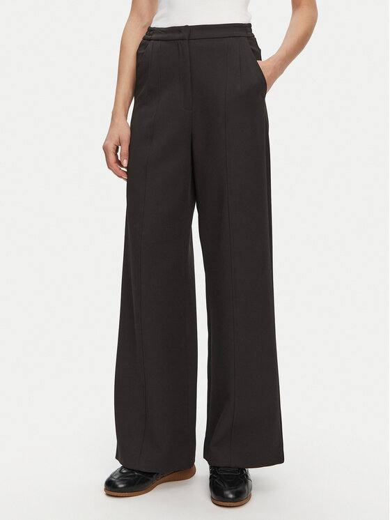 Patrizia Pepe Spodnie materiałowe 8P0696 A375 K103 Czarny Regular Fit