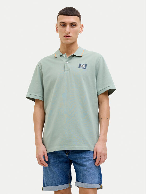 Jack&Jones Polo Hudson 12269238 Zielony Regular Fit
