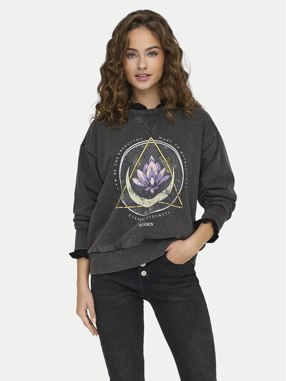 ONLY Bluza Lucinda 15340912 Szary Regular Fit