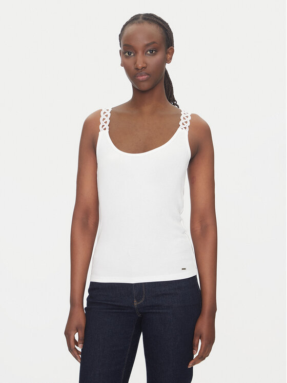 Morgan Top 251-DOUBI Biały Slim Fit