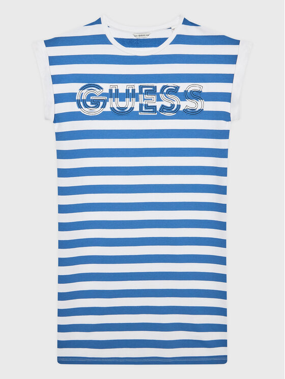 Guess Sukienka letnia J3GK21 KBOR3 Niebieski Regular Fit