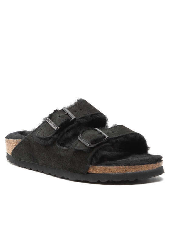 Birkenstock Klapki Arizona Shearling 0752663 Czarny