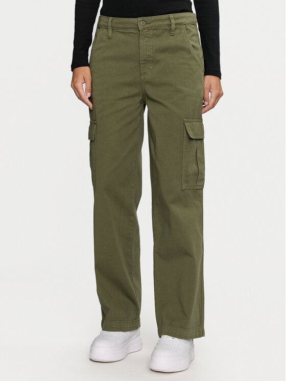Guess Jeans Spodnie cargo W4YB61 WGCV1 Khaki Relaxed Fit
