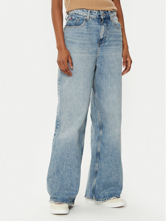 Tommy Hilfiger Jeansy WW0WW43705 Niebieski Wide Leg