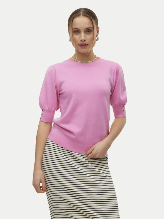 Vero Moda Bluzka Hollykaris 10310577 Różowy Regular Fit