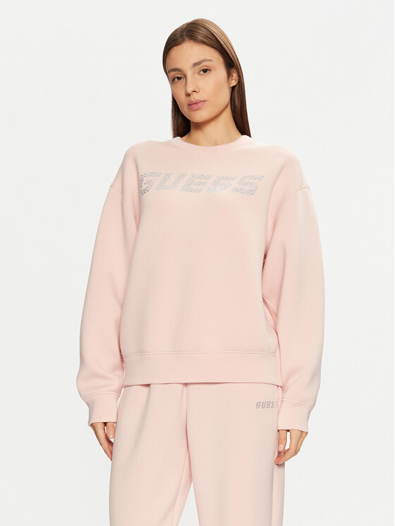 Guess Bluza V4BQ15 K7UW2 Różowy Regular Fit
