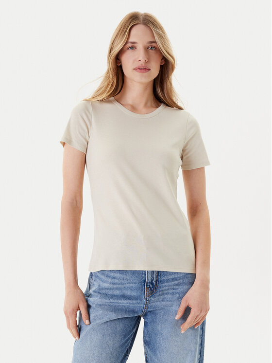 United Colors Of Benetton T-Shirt 3GA2E16A0 Beżowy Regular Fit