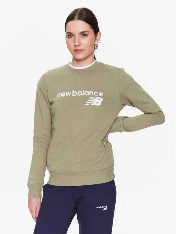 New Balance Bluza Classic Core WT03811 Zielony Relaxed Fit