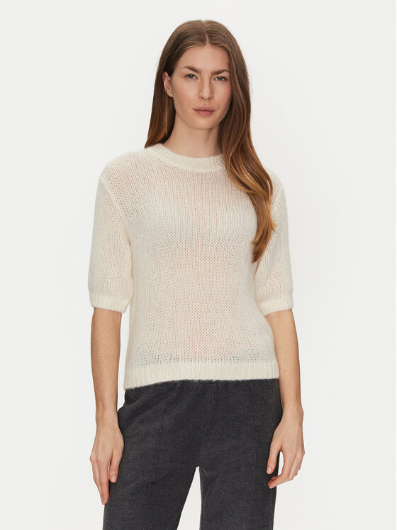 JOOP! Sweter 58 KN58Kima 10015666 30044779 Écru Loose Fit