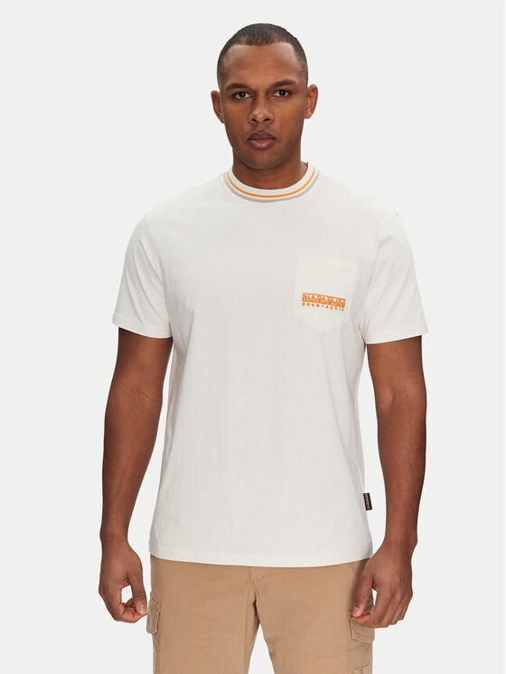 Napapijri T-Shirt S-Murlo NP0A4IEJN1A1 Biały Regular Fit