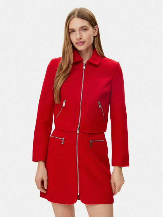 Morgan Marynarka 241-VADA Czerwony Straight Fit