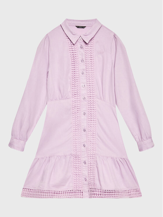 Guess Sukienka koszulowa J3RK04 WE8R0 Różowy Regular Fit