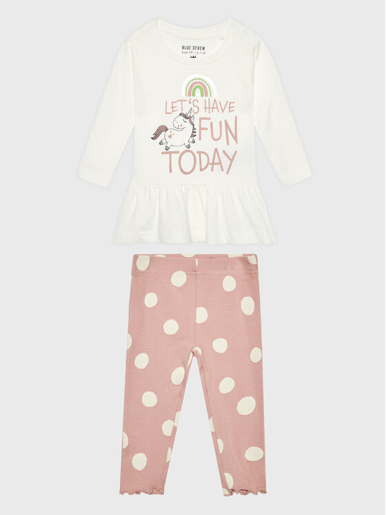 Blue Seven Komplet bluzka i legginsy 966007 Kolorowy Regular Fit