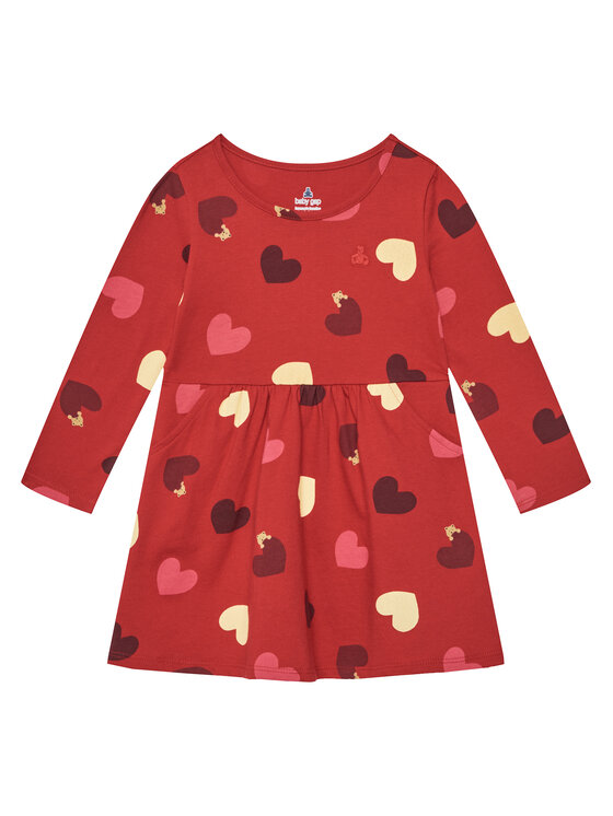 Gap Sukienka codzienna 646806-03 Czerwony Regular Fit