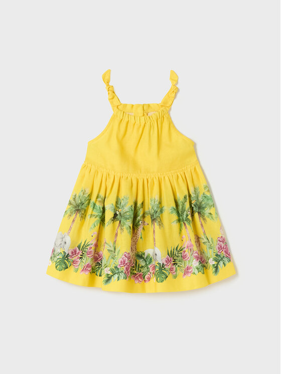 Mayoral Sukienka letnia 1967 Żółty Regular Fit