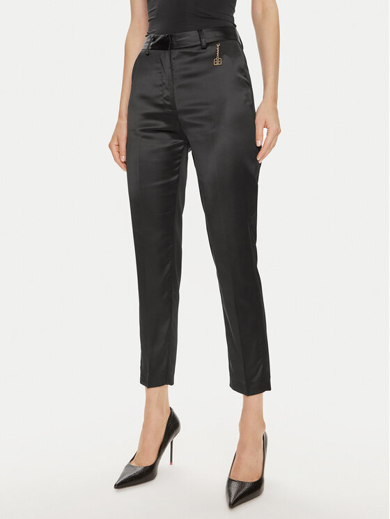 Fracomina Chinosy FQ24SV2003W41101 Czarny Slim Fit