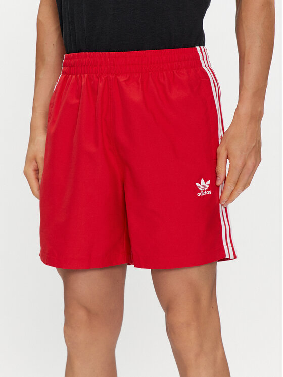 adidas Szorty kąpielowe Originals Adicolor 3-Stripes Swim Shorts H44768 Czerwony