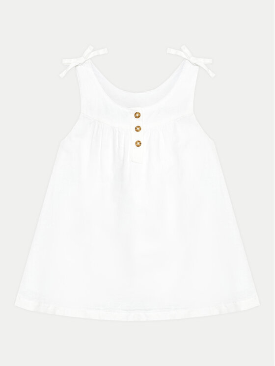 United Colors Of Benetton Sukienka letnia 4BE7GV01C Biały Regular Fit