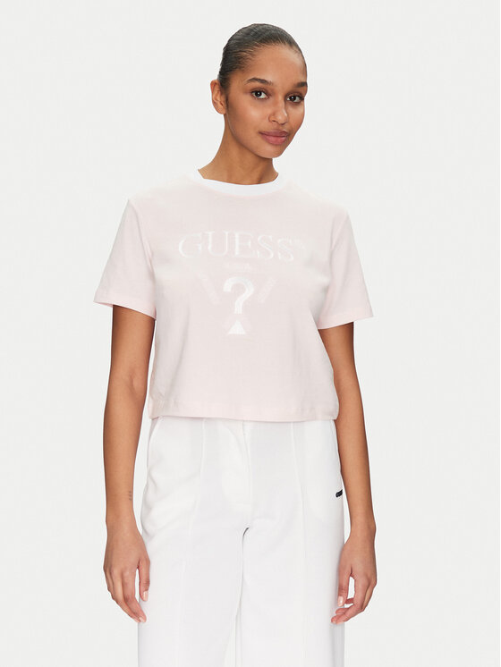 Guess T-Shirt V5GI18 I3Z14 Różowy Boxy Fit