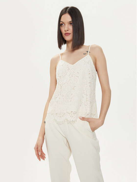 YAS Top Perla 26032812 Écru Regular Fit