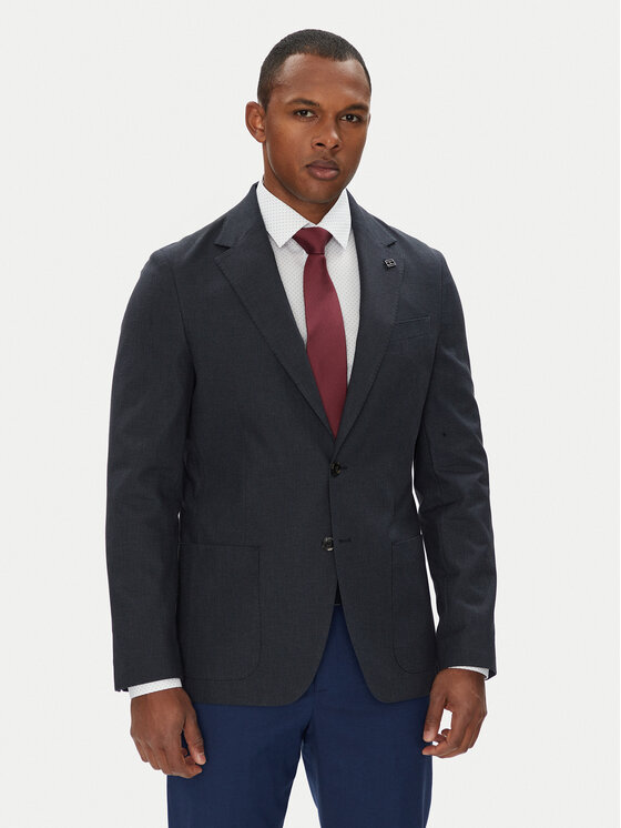Tommy Hilfiger Marynarka MW0MW39743 Granatowy Slim Fit