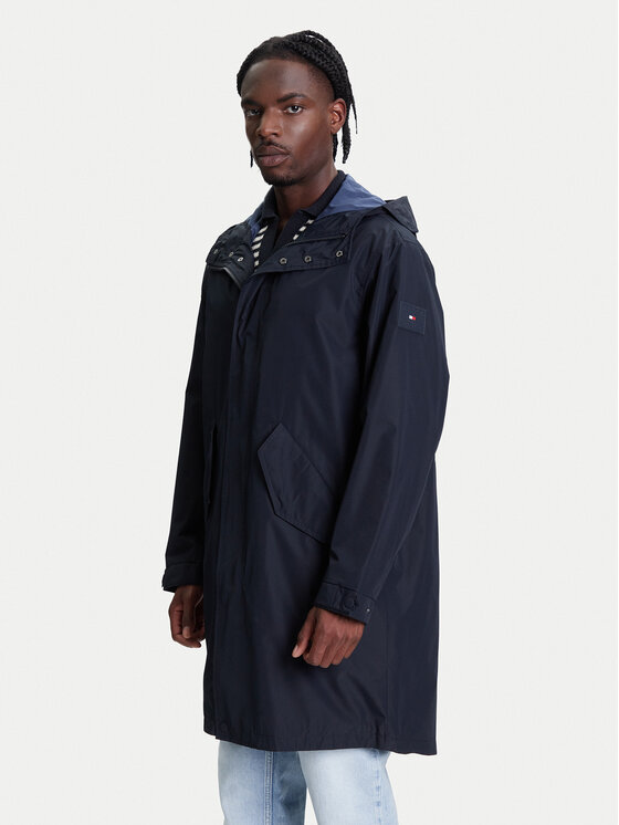 Tommy Hilfiger Parka MW0MW39645 Granatowy Regular Fit