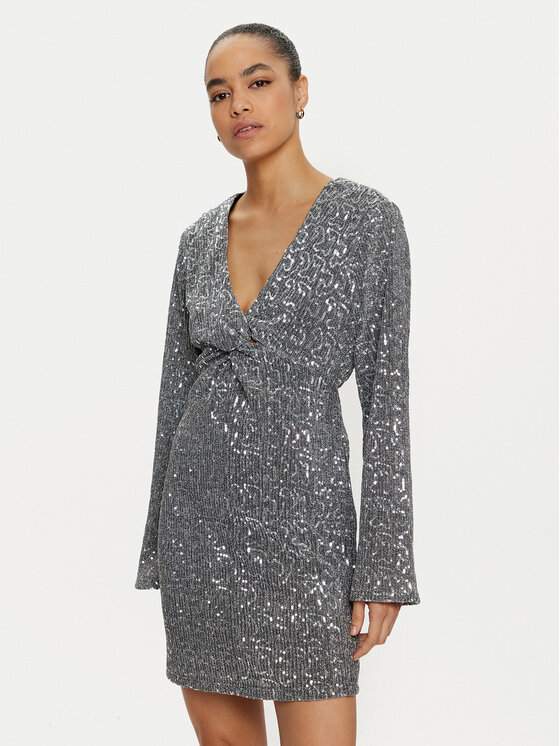 Vila Sukienka koktajlowa Sanadu 14101818 Srebrny Regular Fit