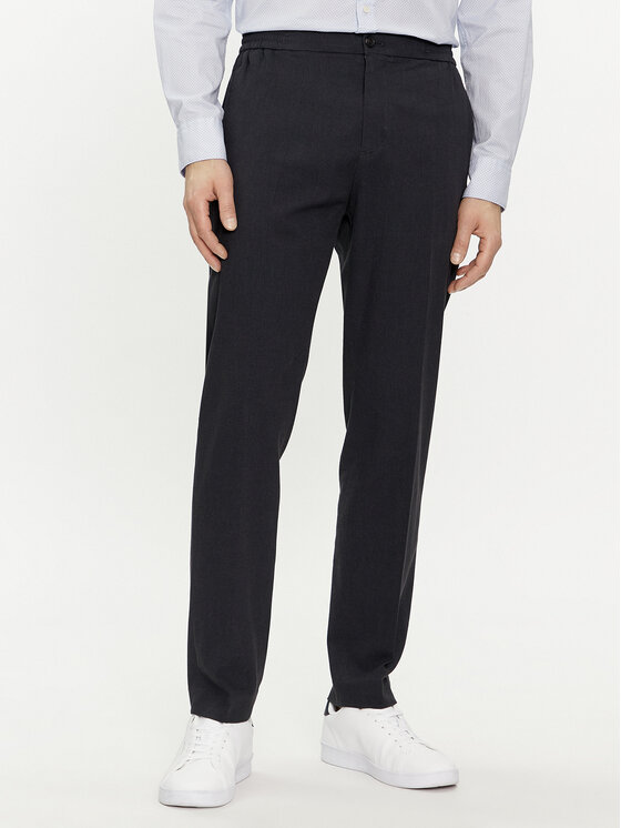 Tommy Hilfiger Chinosy Chelsea MW0MW33933 Granatowy Slim Fit