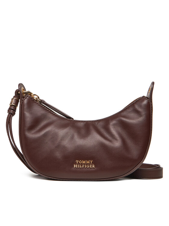 Tommy Hilfiger Torebka Moon Leather Mini Crossover AW0AW17466 Brązowy