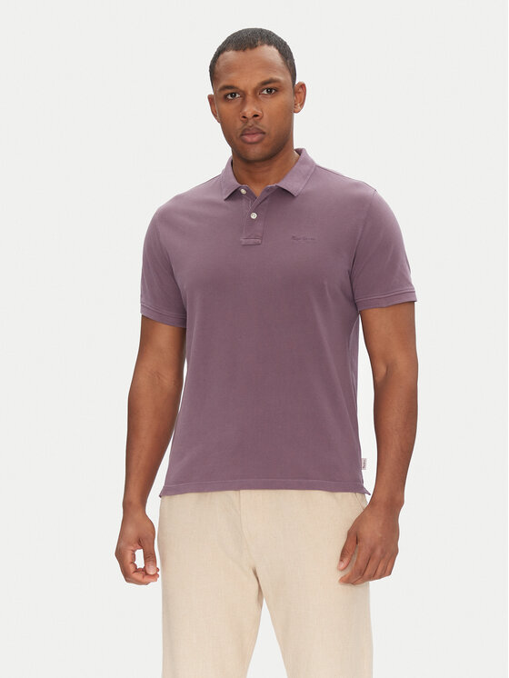 Pepe Jeans Polo New Oliver PM542099 Fioletowy Regular Fit