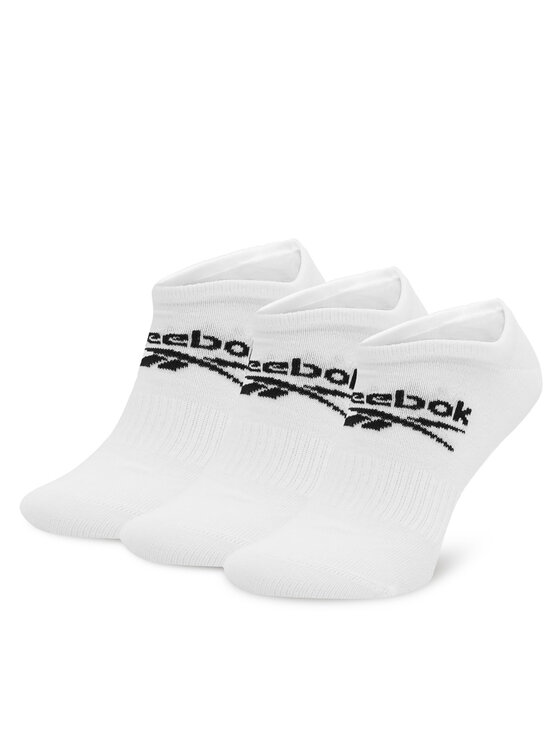 Reebok Zestaw 3 par niskich skarpet unisex R0353-SS24 (3-pack) Biały