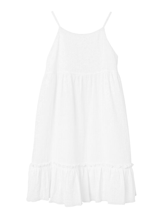 NAME IT Sukienka letnia 13227423 Biały Regular Fit
