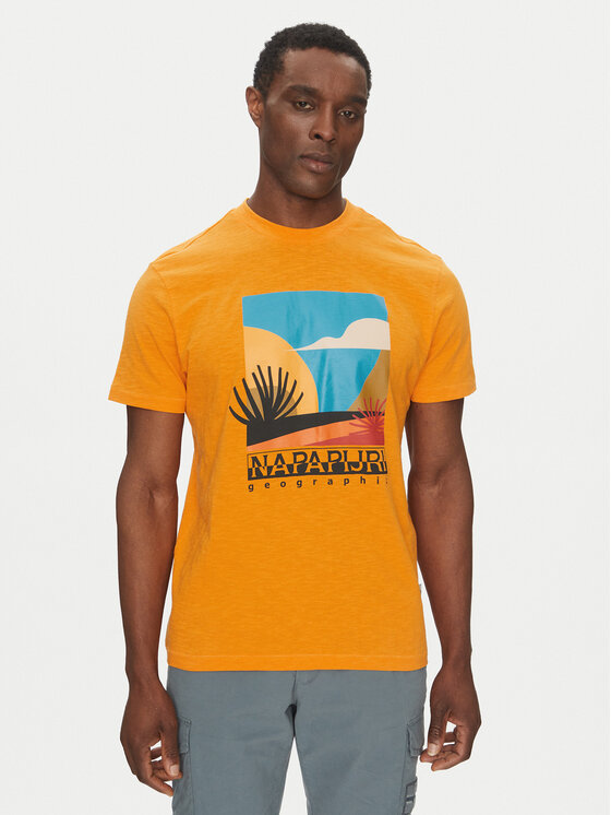 Napapijri T-Shirt S-Arbia NP0A4IE3 Pomarańczowy Regular Fit