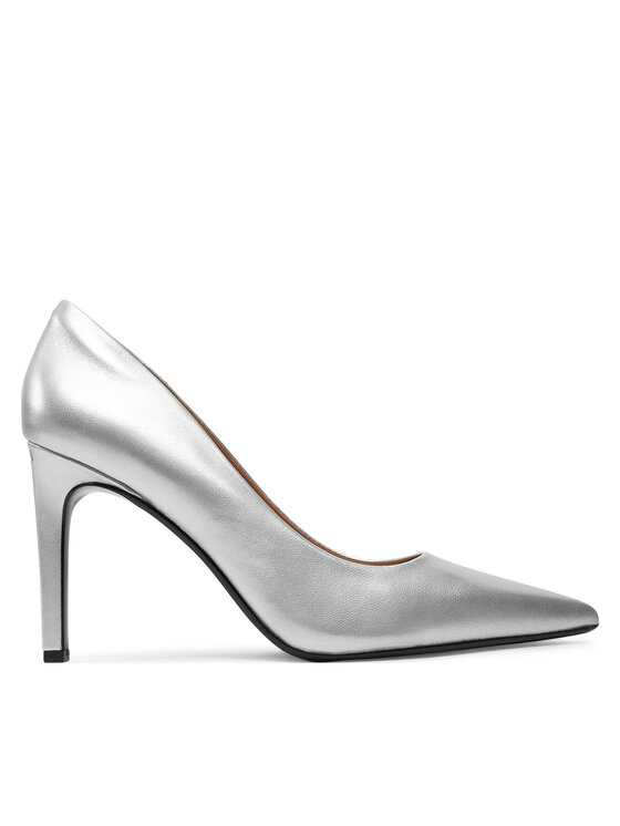 Calvin Klein Szpilki Heel Pump 90 - Met HW0HW02431 Srebrny