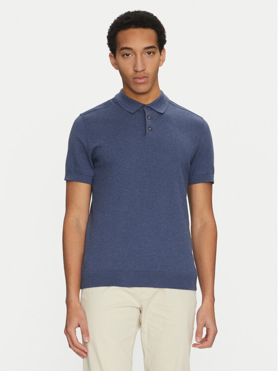 Selected Homme Polo 16092437 Granatowy Regular Fit