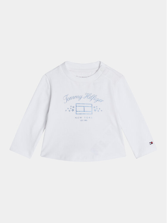Tommy Hilfiger Bluzka KN0KN01917 Biały Regular Fit