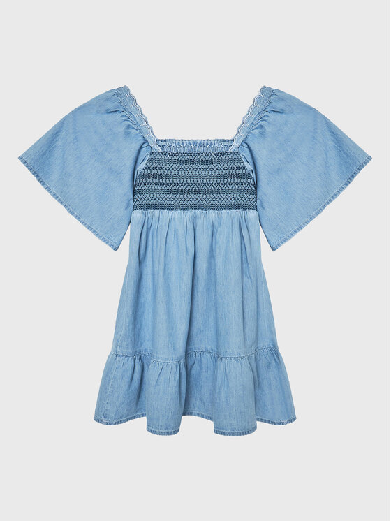 Pepe Jeans Sukienka codzienna Soronaty PG951603 Błękitny Regular Fit